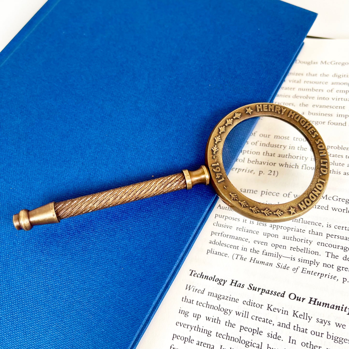 Brass Henry Hughes Vintage Hand Held Magnifying Glass