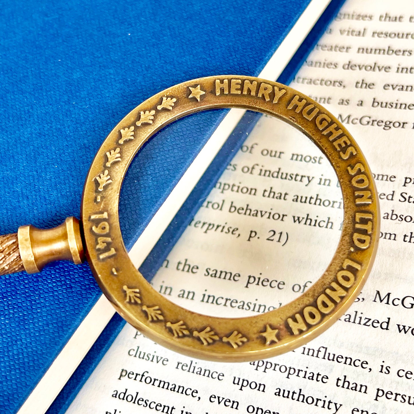 Brass Henry Hughes Vintage Hand Held Magnifying Glass