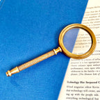 Brass Henry Hughes Vintage Hand Held Magnifying Glass