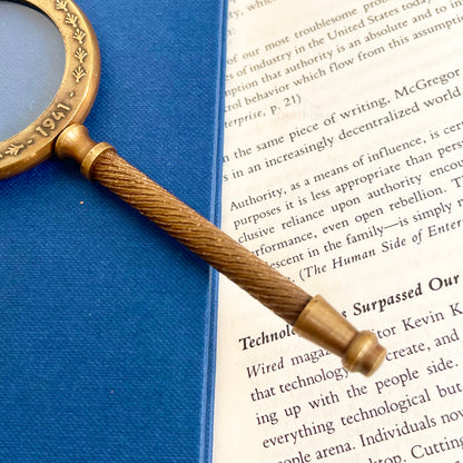 Brass Henry Hughes Vintage Hand Held Magnifying Glass