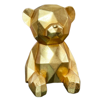 Gold Geometric Bear Ornament