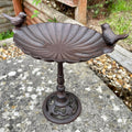 Tall Oval Cast Iron Bird Bath 29cm