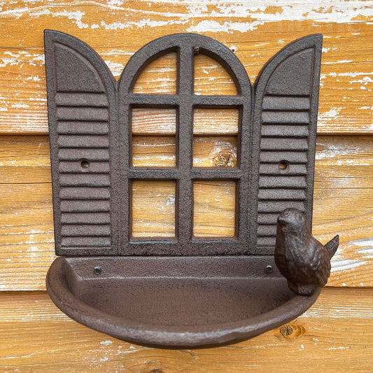 Cast Iron Shutter Window Bird Feeder