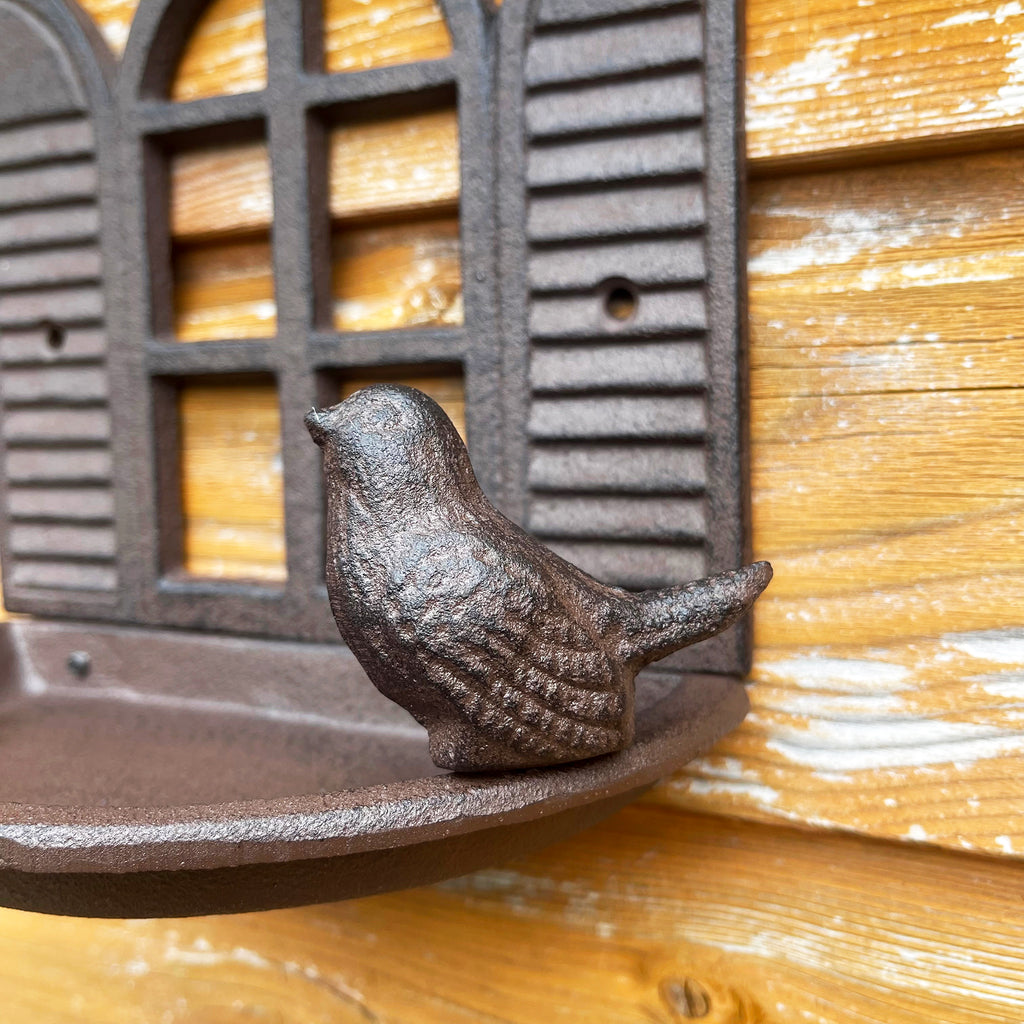 Cast Iron Shutter Window Bird Feeder