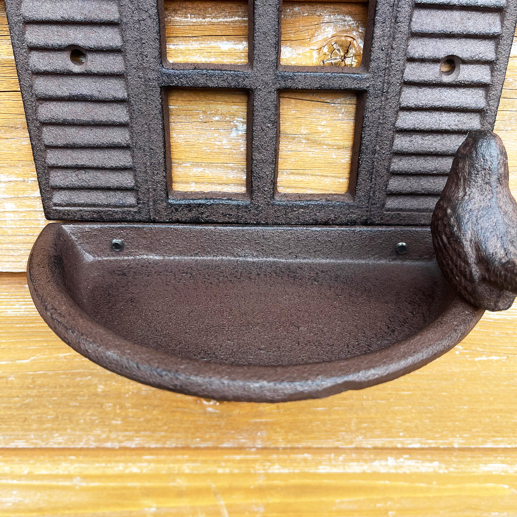 Cast Iron Shutter Window Bird Feeder