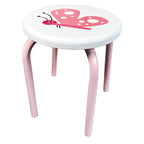 Pink Butterfly Childrens Stool