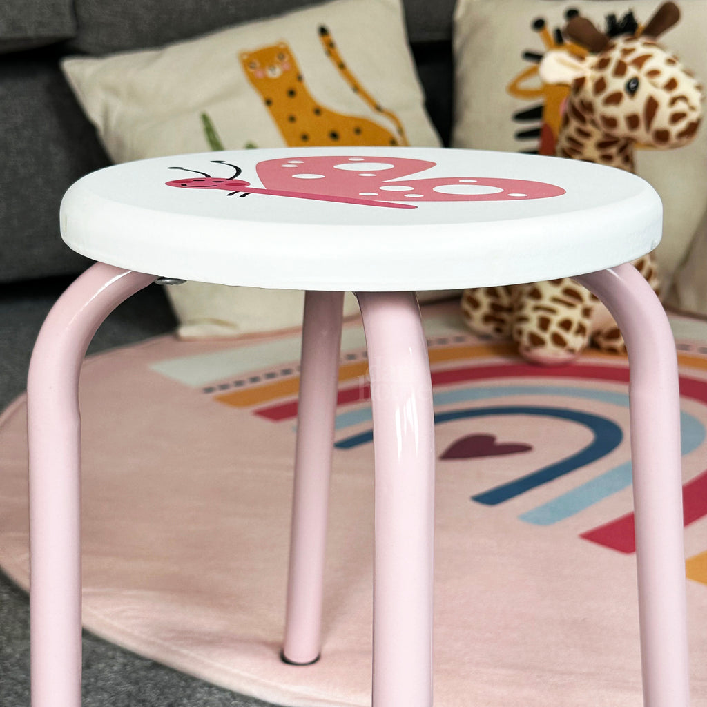 Pink Butterfly Childrens Stool
