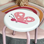 Pink Butterfly Childrens Stool