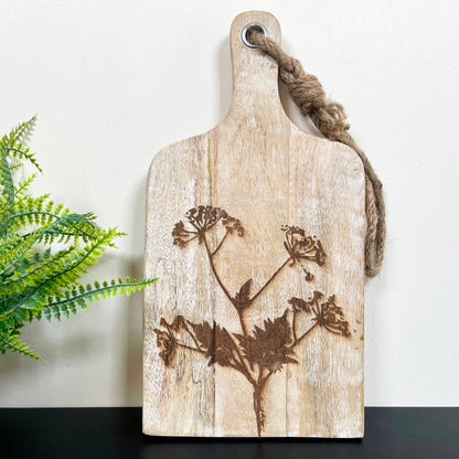 Wood Dark Etched Tree Chopping Board