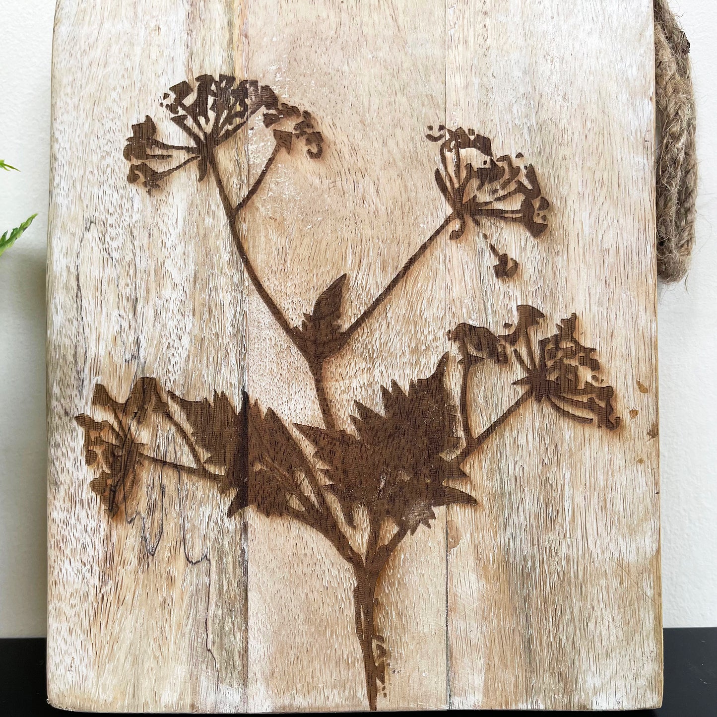 Wood Dark Etched Tree Chopping Board