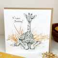 Handgefertigte „Its Your Birthday“-Giraffe-Grußkarte
