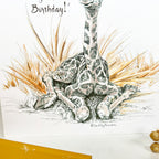 Handgefertigte „Its Your Birthday“-Giraffe-Grußkarte