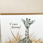 Handgefertigte „Its Your Birthday“-Giraffe-Grußkarte
