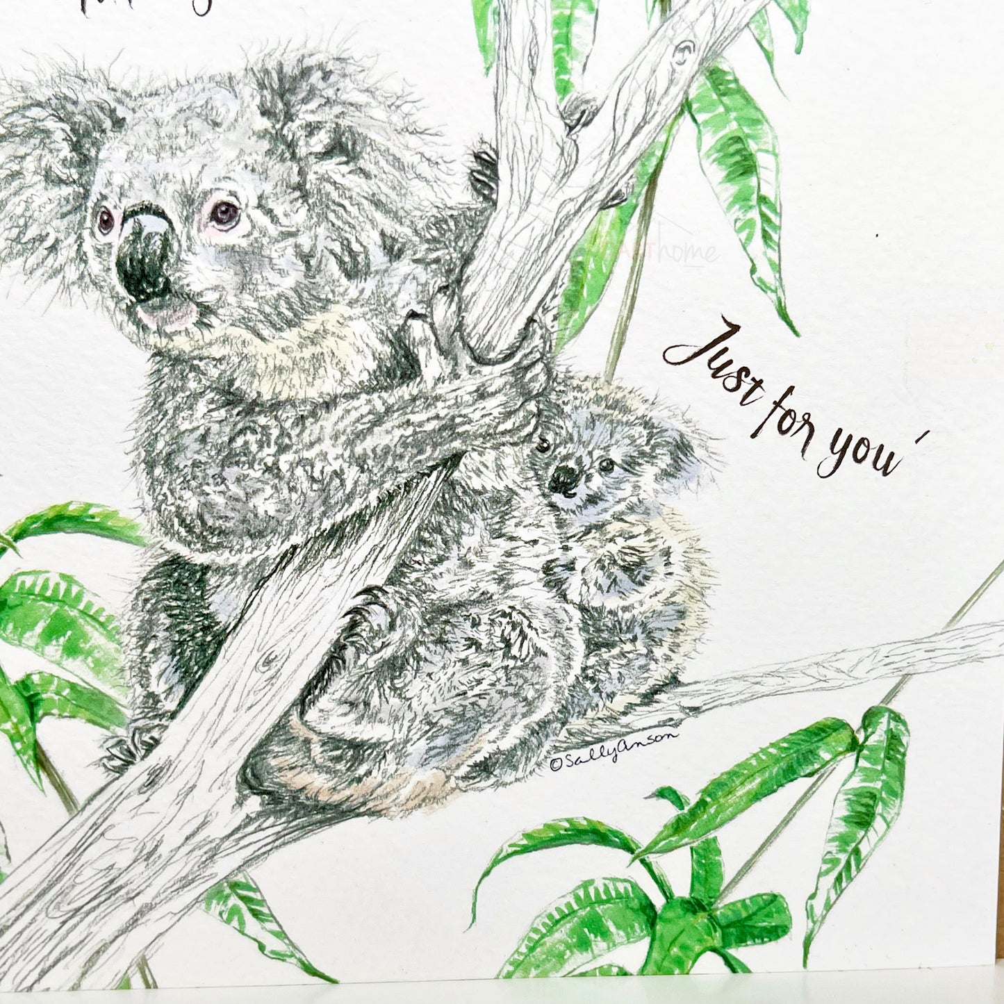 Handmade Birthday Hugs Just For You Koala Birthday Card