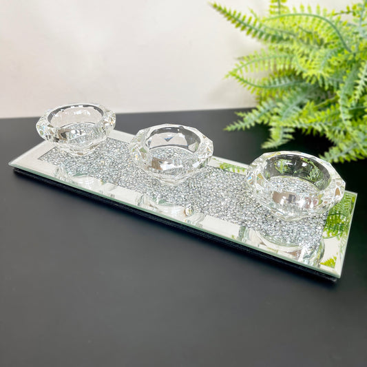 Multi Crystal Tea Light Holder