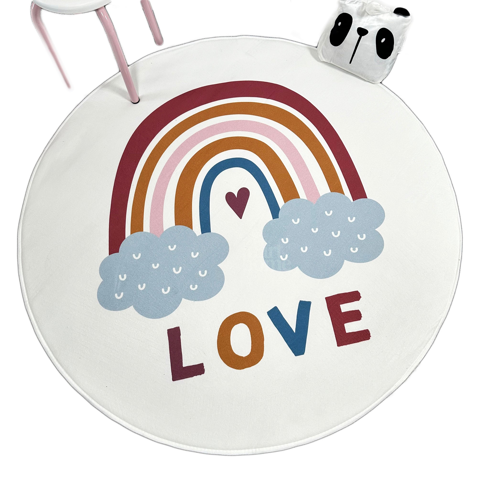 White Rainbow Foam Baby Play Mat