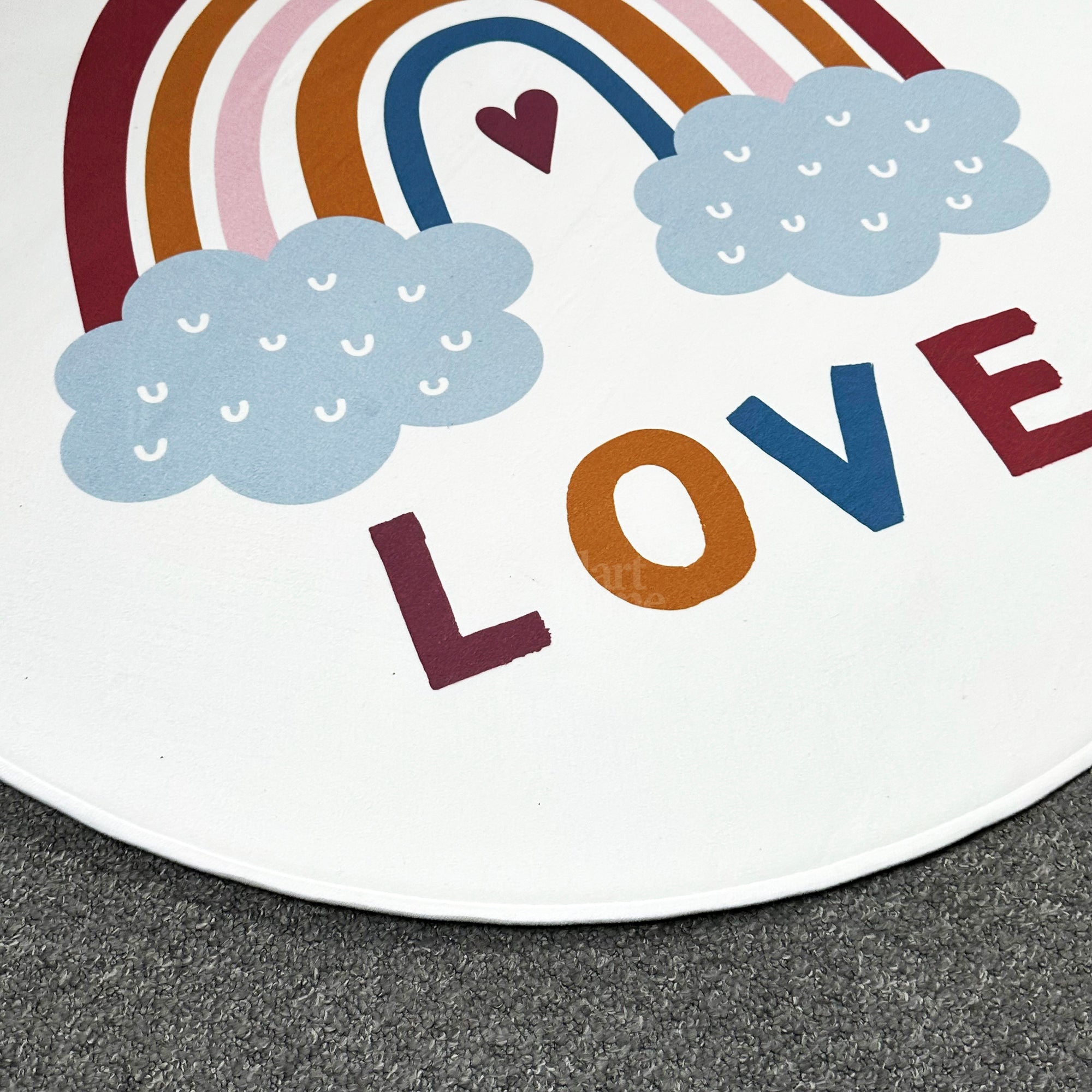 White Rainbow Foam Baby Play Mat