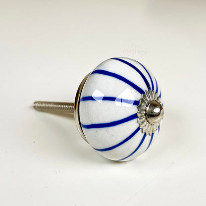 Blue Mediterranean Door Knobs Set Of 5