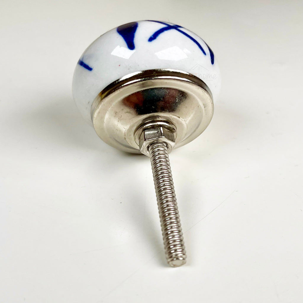 Blue Mediterranean Door Knobs Set Of 5