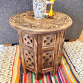 Traditional Indian Mango Wood Side Table