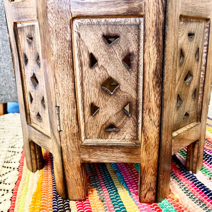 Traditional Indian Mango Wood Side Table