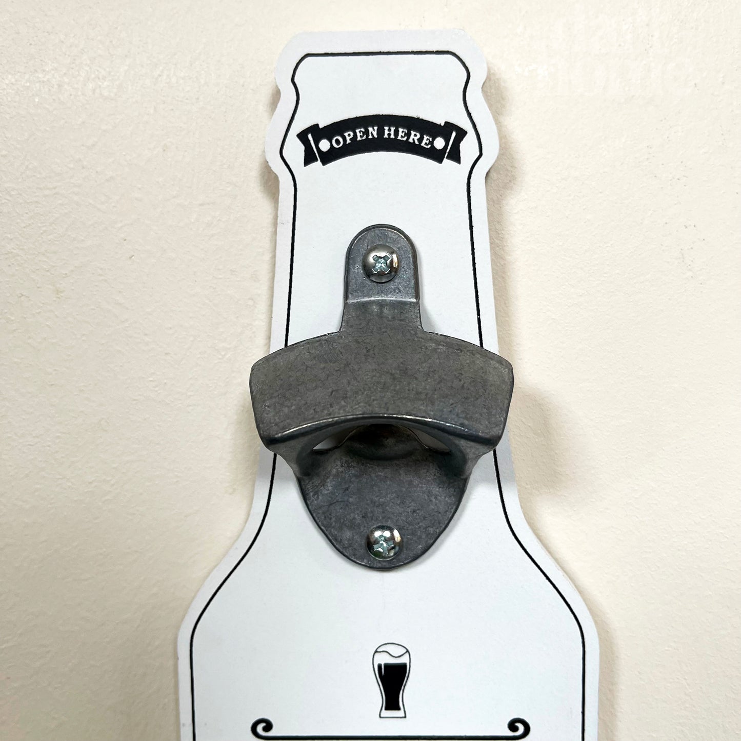 White Bottle Opener & Cap Collector - Home Is Where The Beer Is