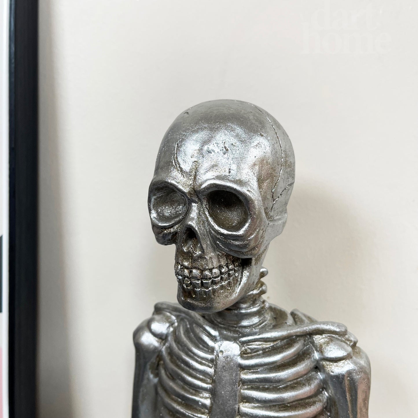 Chrome Silver Meditating Skeleton Ornament