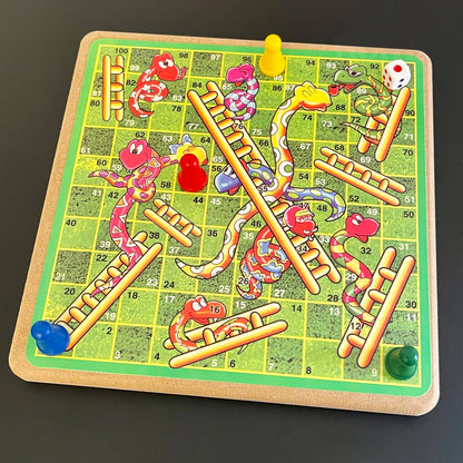 Retro Snakes & Ladders Childrens Classic Game