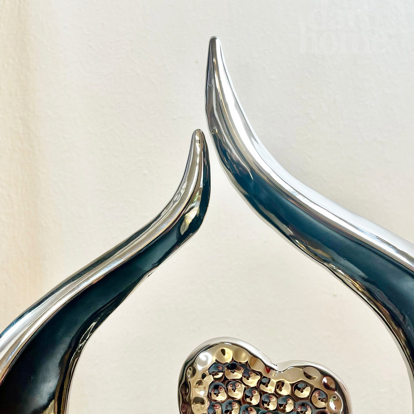 Chrome Silver Love Heart Sculpture