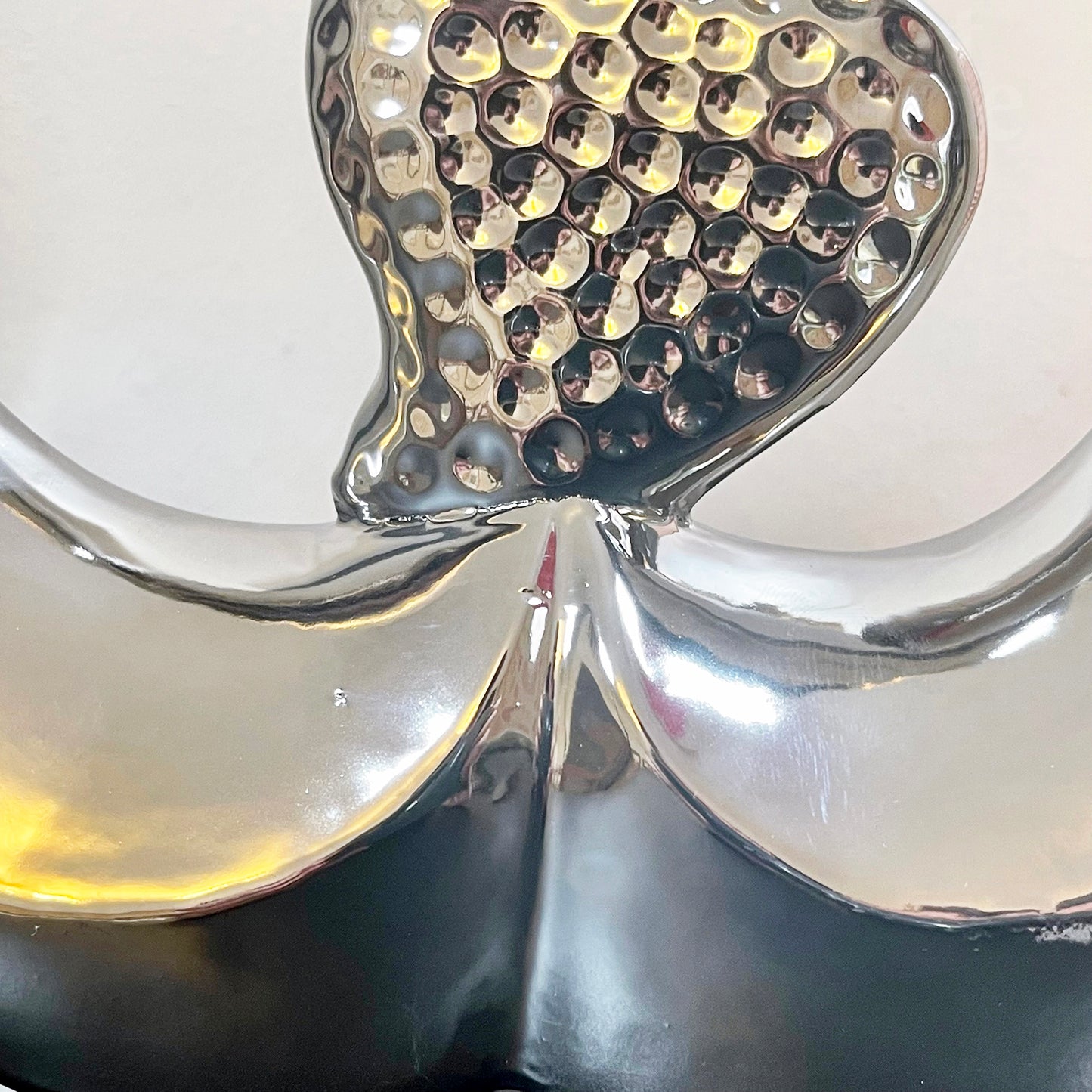 Chrome Silver Love Heart Sculpture