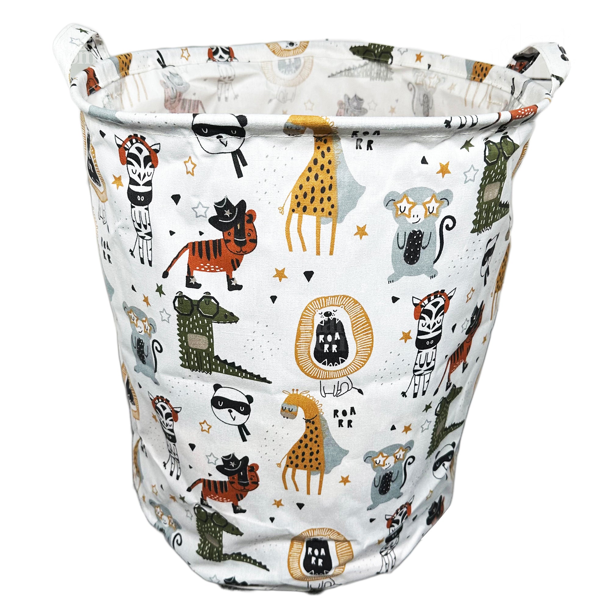 White Cartoon Animal Laundry Bag