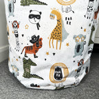 White Cartoon Animal Laundry Bag