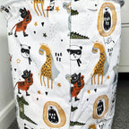 White Cartoon Animal Laundry Bag
