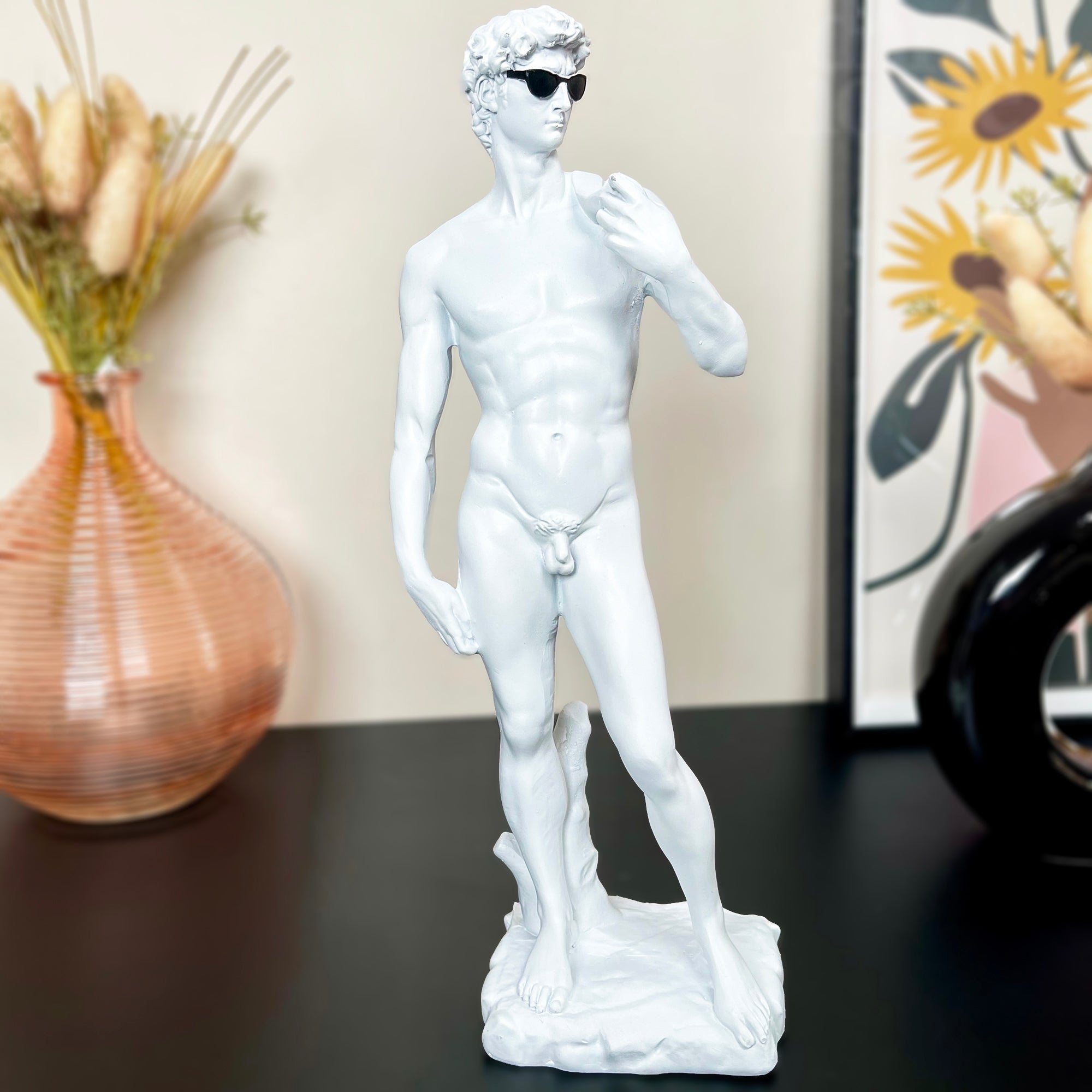Weißes cooles David Michelangelo Ornament