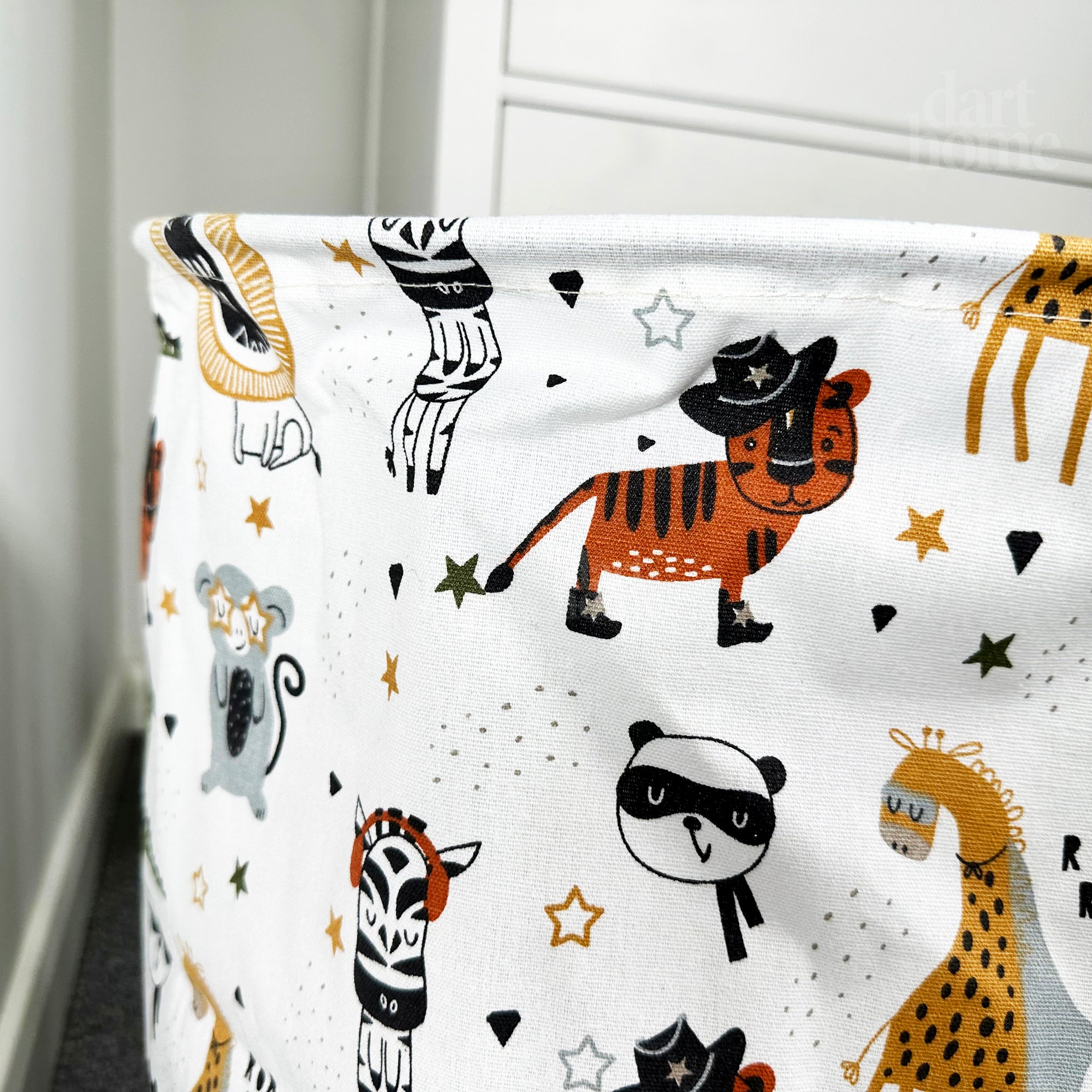 White Cartoon Animal Laundry Bag