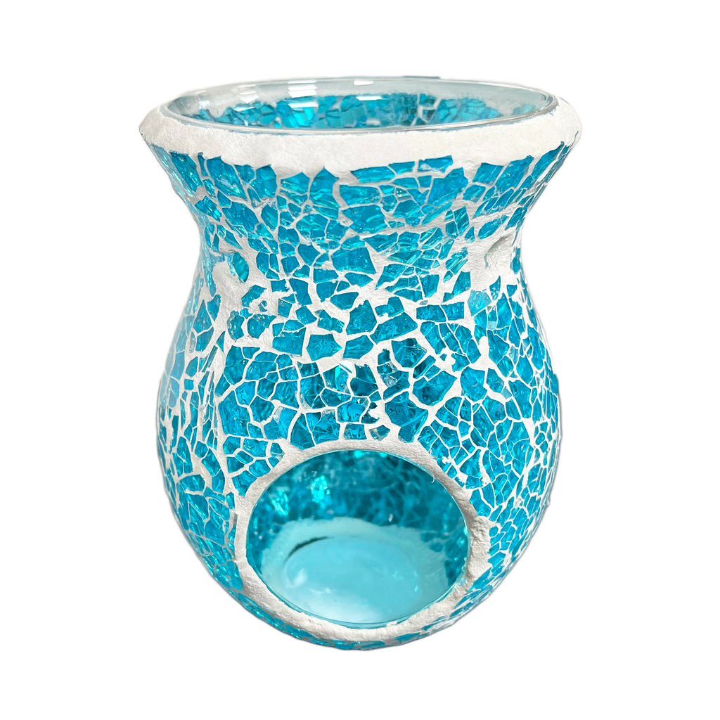 Blue Crackle Mosaic Wax Melt Burner