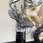 Set Of 2 Silver Stag Bottle Tops