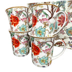 Set Of 4 William Morris Anthina Mugs Gift Boxed