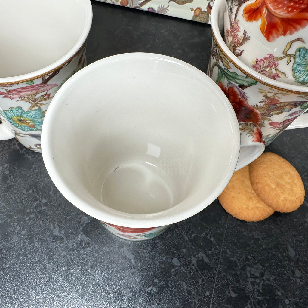 Set Of 4 William Morris Anthina Mugs Gift Boxed