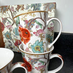 Set Of 4 William Morris Anthina Mugs Gift Boxed