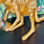 Goldene Känguru-Tischlampe