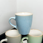 Set Of 6 Pastel Reactive Glaze 340ml Mugs