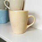 Set Of 6 Pastel Reactive Glaze 340ml Mugs