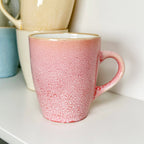 Set Of 6 Pastel Reactive Glaze 340ml Mugs