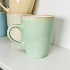 Set Of 6 Pastel Reactive Glaze 340ml Mugs