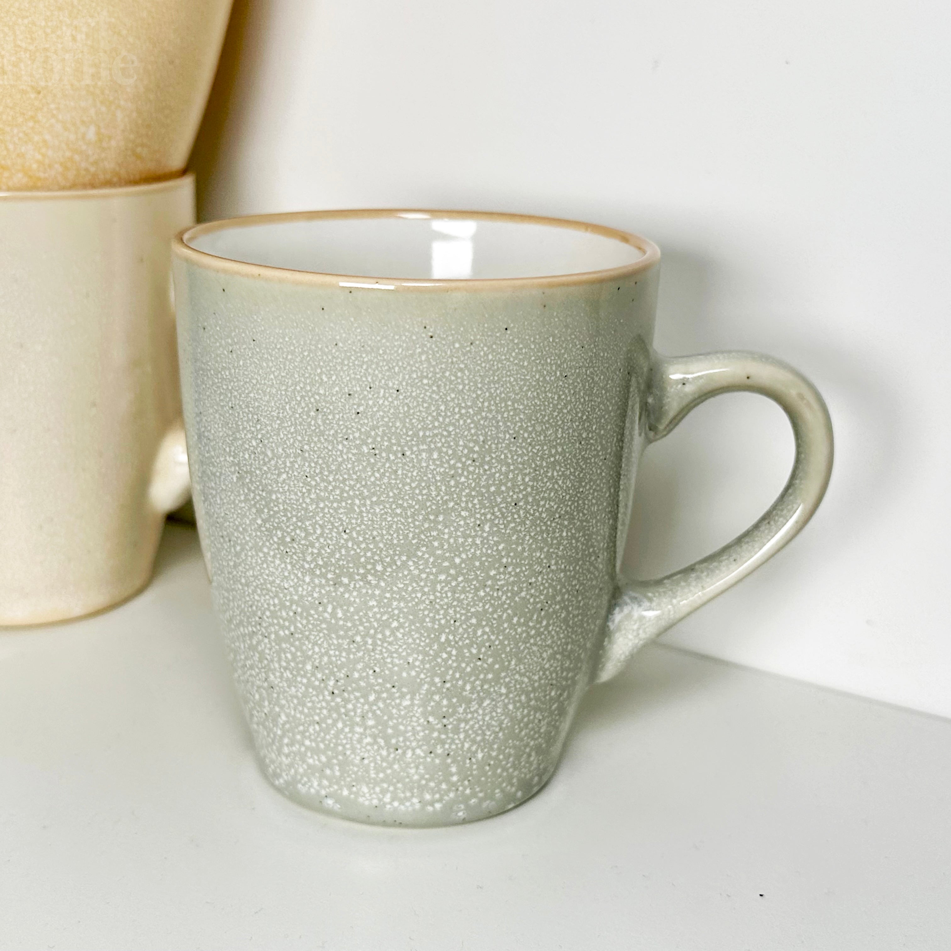 Set Of 6 Pastel Reactive Glaze 340ml Mugs