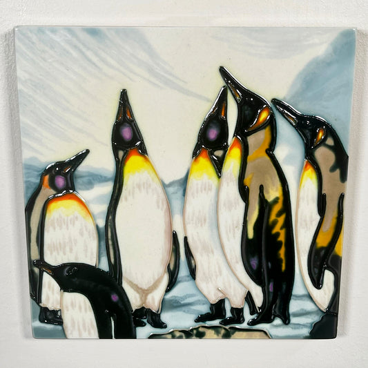 Pinguin-Treffen-Keramikfliesen-Wandkunst