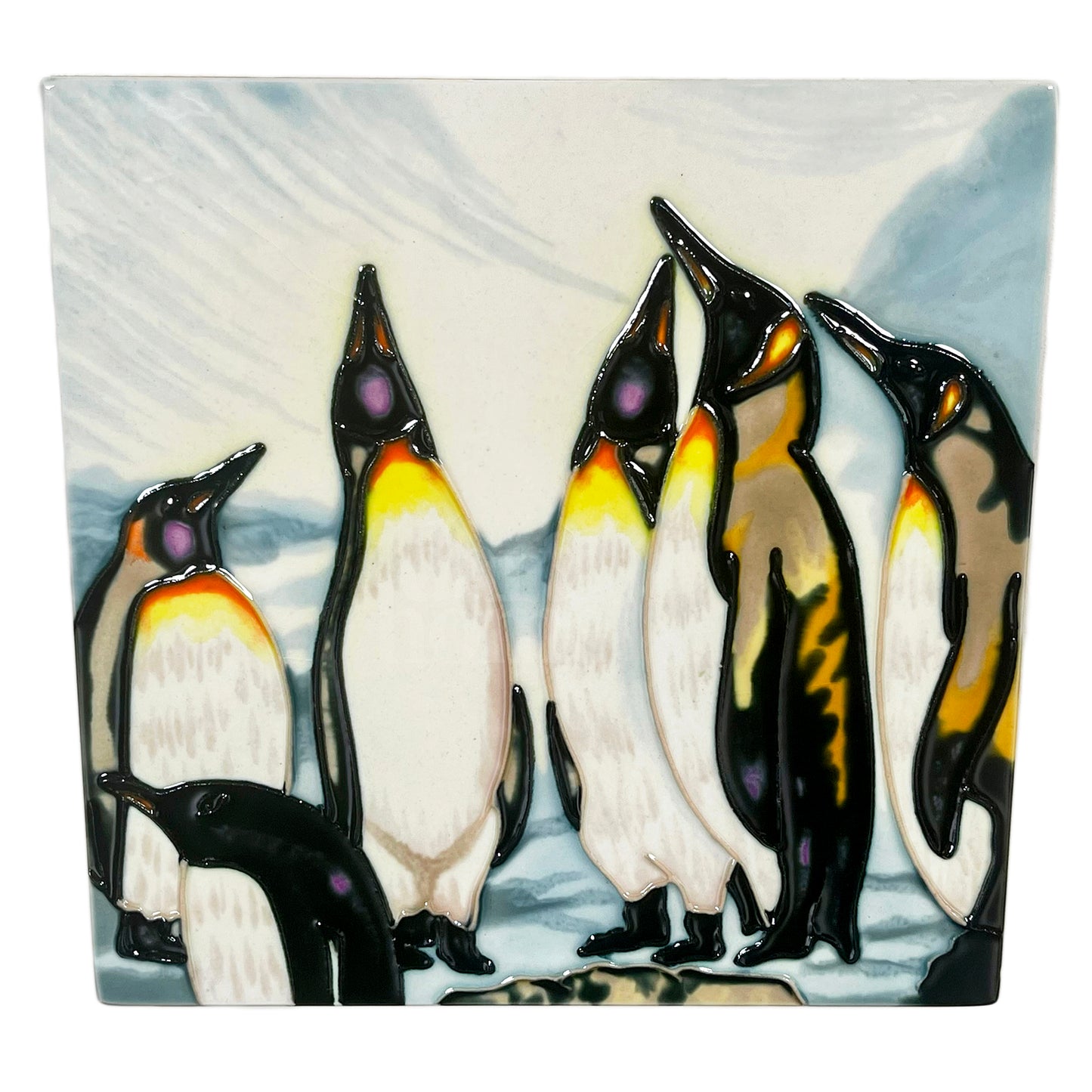 Penguin Meeting Ceramic Tile Wall Art