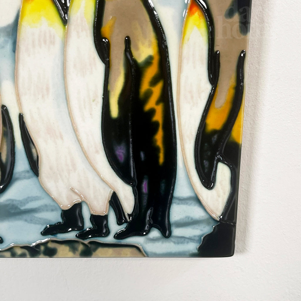 Pinguin-Treffen-Keramikfliesen-Wandkunst