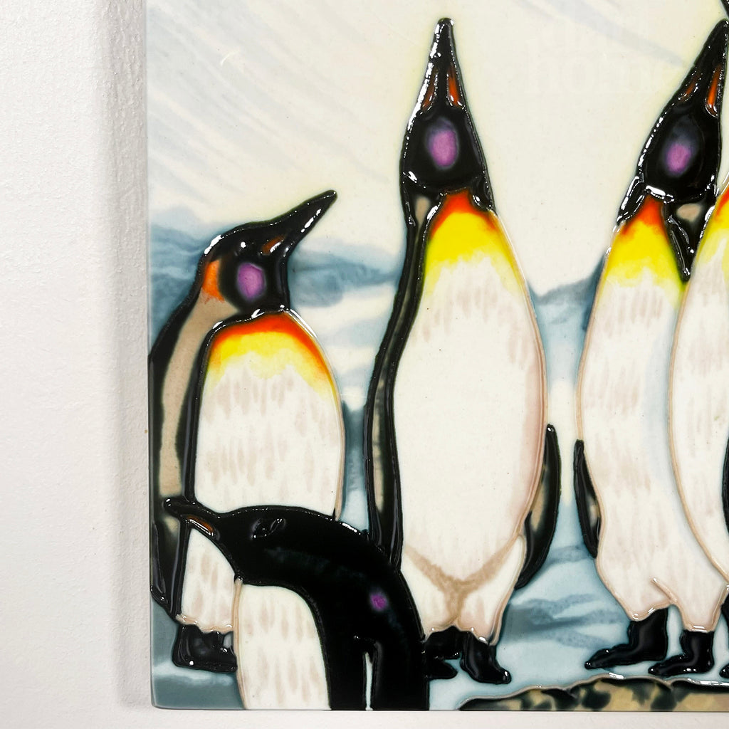 Pinguin-Treffen-Keramikfliesen-Wandkunst